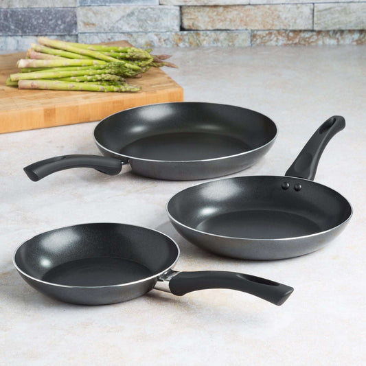 Elements 3 Piece Fry Pan Set - Gray - Ecolution